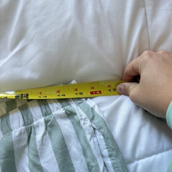 Victoria's Secret VS Long Sleeve Green Striped Button Up Top Bottoms Womens L - Picture 11 of 13